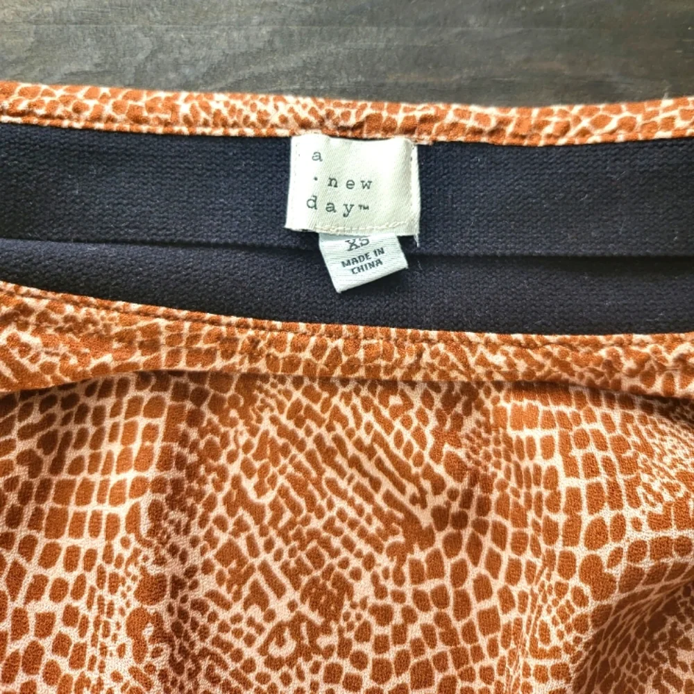 a new day Animal Print Elastic Waist Flowy Midi Skirt
